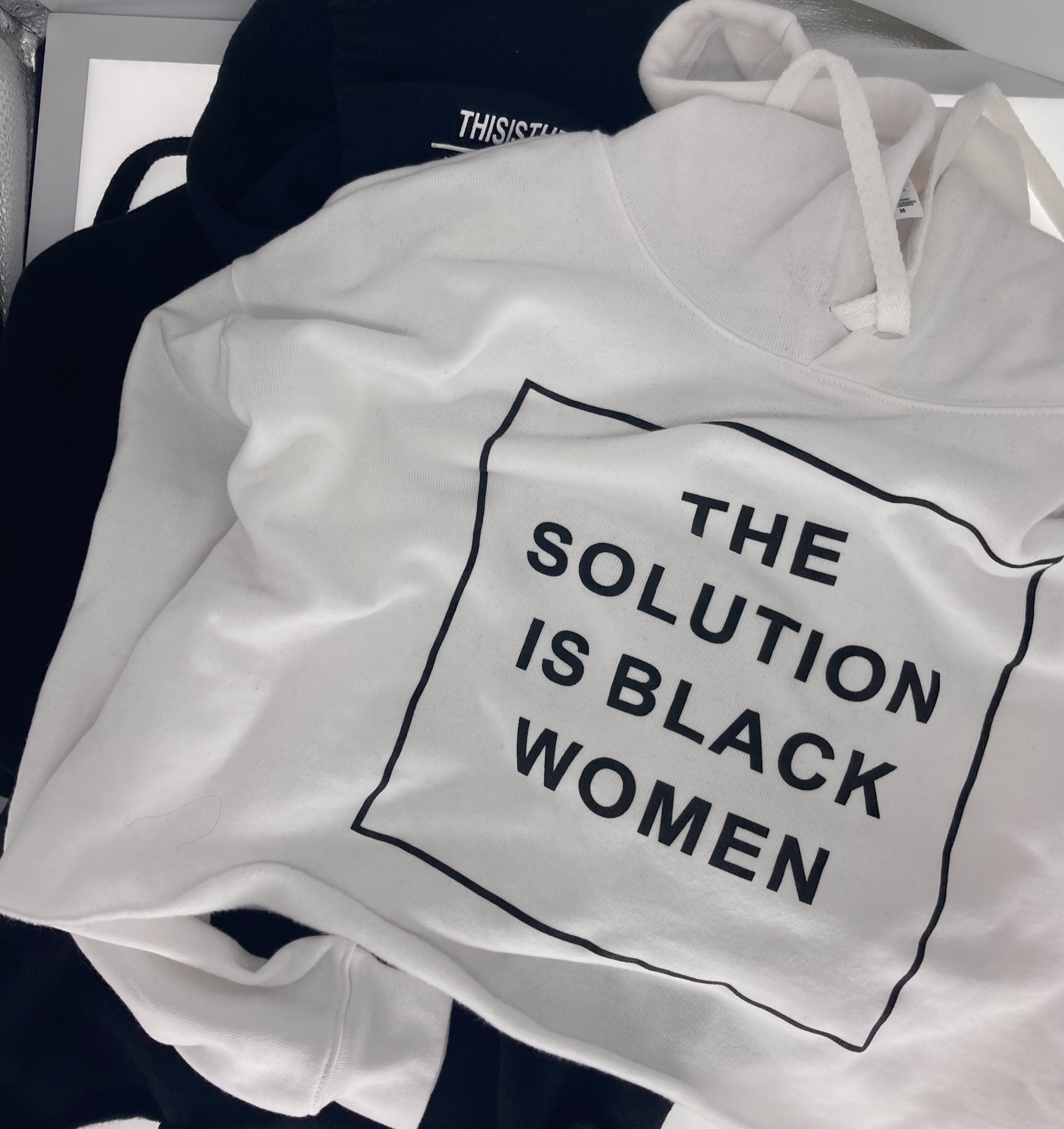 "THE SOLUTION IS" -Cropped Hoodie
