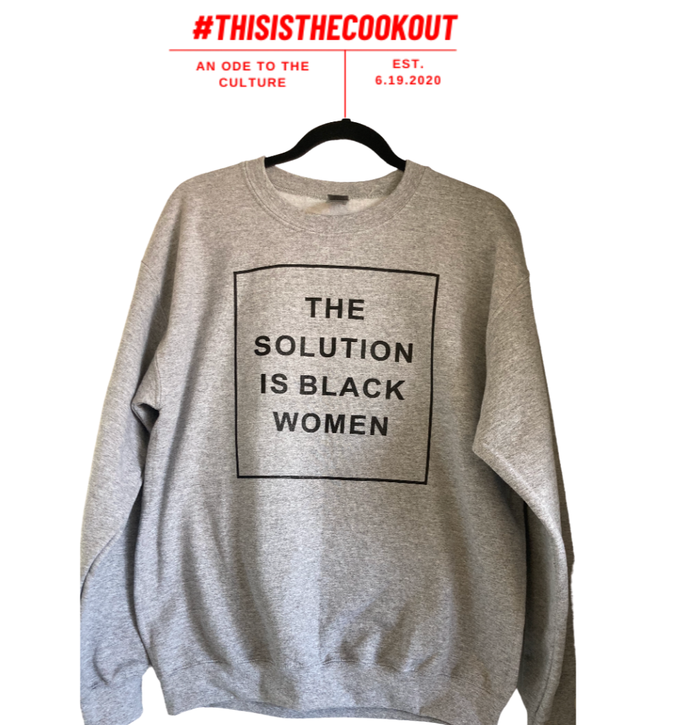 "THE SOLUTION IS" -Oversized Unisex Crew Neck Sweatshirt